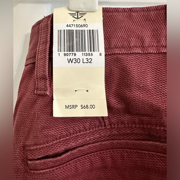 NWT DOCKERS Slim Tapered Burgundy Cranberry Chinos Pants - Picture 4 of 6